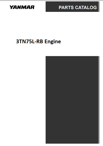 Yanmar 3TN75L-RB Engine Parts Catalogue Manual - PDF File Download