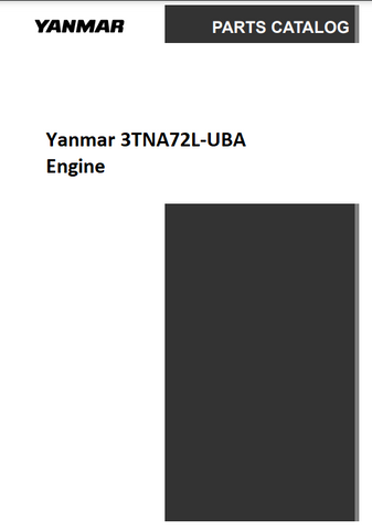 Yanmar 3TNA72L-UBA Engine Parts Catalogue Manual - PDF File Download