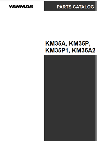 Yanmar KM35A, KM35P, KM35P1, KM35A2 Transmission Parts Catalogue Manual - PDF File