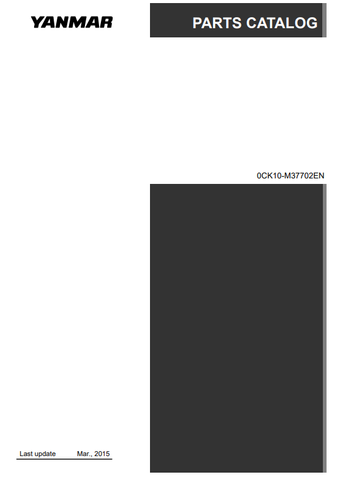 Yanmar VIO40-2 Excavator Parts Catalogue Manual 0CK10-M37702 en - PDF File