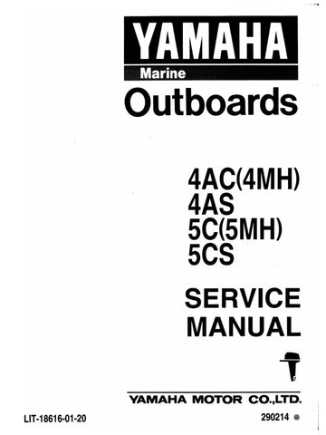 Yamaha 4AC(4MH), 4AS, 5C(5MH), 5CS Outboards Service Repair Manual - PDF File