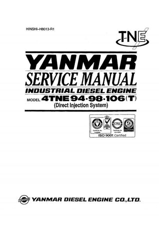 Yanmar 4TNE94-98-106T Engines Service Repair Manual 915173 - PDF File