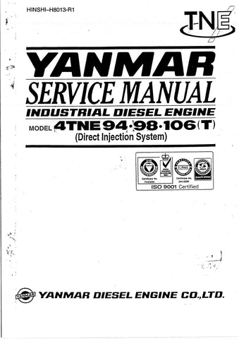 Yanmar 4TNE94, 4TNE98, 4TNE106, 4TNE106T Diesel Engine Service Repair Manual - PDF File Download