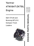 Yanmar 4TNV84T-ZKTBL Engine Parts Catalogue Manual (917324)