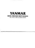 Yanmar Diesel INBOARD ONE, TWO & THREE CYLINDER Engines Service Repair Manual - PDF File