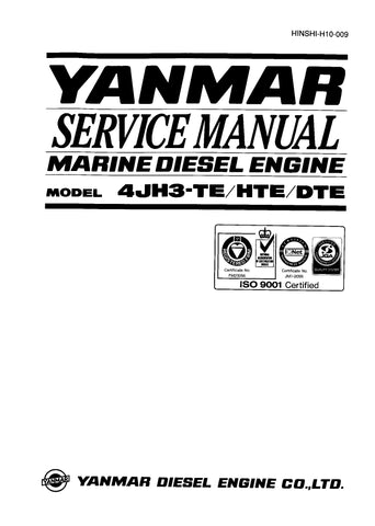 Yanmar Marine Diesel Engine 4JH3-TE, 4JH3-HTE, 4JH3-DTE Service Repair Manual - PDF File Download