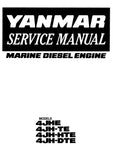 Yanmar Marine Diesel Engine 4JHE, 4JH-TE, 4JH-HTE, 4JH-DTE Service Repair Manual - PDF File Download