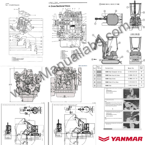 Yanmar VIO40-3 Crawler Backhoe (for U.S.A. , Australia, New Zealand) Parts Catalogue Manual - PDF File Download