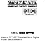 Yanmar 6CX-GTYE Marine Diesel Engine Service Repair Manual - PDF File