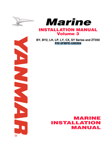 YANMAR ZT350 BY, BY2, LH, LP, LY, CX, SY Series INSTALLATION MANUAL - PDF FILE