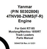 Yanmar (iT4) 4TNV98-ZNMS(F-R) Engine Parts Catalogue Manual