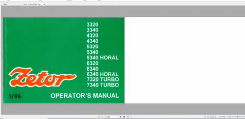 Discover the essential Zetor Tractor Major 3320-7340 Operator’s Manual, a comprehensive PDF guide designed specifically for the 1996 model.