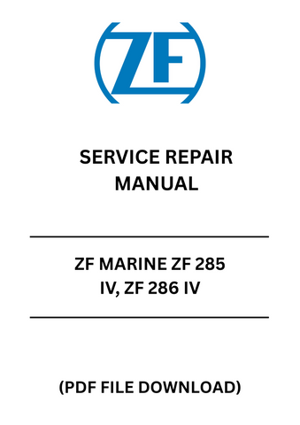 Unlock the full potential of your ZF Marine ZF 285 IV and ZF 286 IV with our comprehensive Service Repair Manual, available in a convenient PDF format. This essential guide is designed to provide you with detailed instructions and insights, ensuring that you can perform maintenance and repairs with confidence.