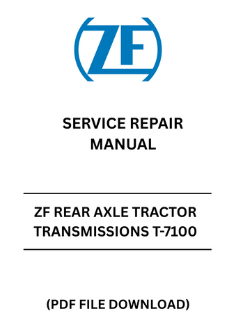 Unlock the full potential of your ZF Rear Axle Tractor with the T-7100 Service Repair Manual. This comprehensive PDF file is designed to provide you with detailed insights and step-by-step instructions for effective maintenance and repair. Whether you're a seasoned mechanic or a DIY enthusiast, this manual is an essential resource for ensuring your tractor operates at peak performance.