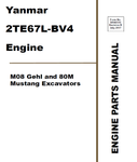 Yanmar 2TE67L-BV4 Engine M08 Gehl and 80M Mustang Excavators Parts Catalog Manual 50940516 PDF Download - Manual labs