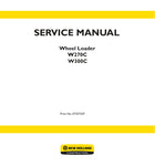 NEW HOLLAND W270C, W300C WHEEL LOADER SERVICE MANUAL 47357329 - PDF FILE
