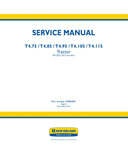 NEW HOLLAND T4.75, T4.85, T4.95, T4.105, T4.115 TRACTOR SERVICE MANUAL 47803847 - PDF FILE