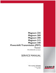Unlock the full potential of your CASE MAGNUM tractor with the comprehensive Service Manual (Part No. 47533563). This essential guide covers models 235, 260, 290, 315, and 340, providing you with detailed instructions and insights to keep your equipment running smoothly.