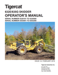 Tigercat 632E, 635G Skidder Operator's/User Manual (6320500, 6353200) - PDF File Download 