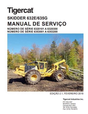 Tigercat 632E, 635G Skidder Service Repair Manual 6320300, 6353200) - PDF File Download 