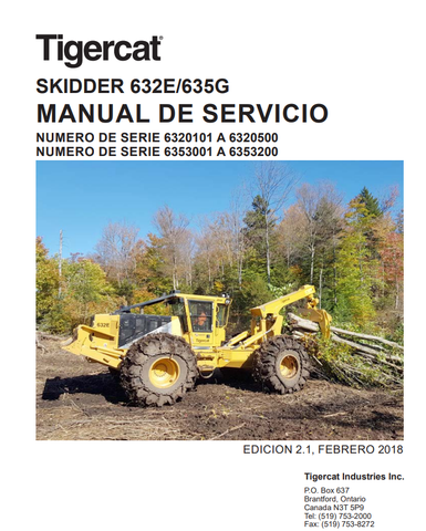 Tigercat 632E, 635G Skidder Service Repair Manual (6320500, 6353200) - PDF File Download 