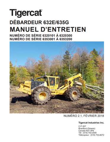 Tigercat 632E, 635G Skidder Service Repair Manual (6320500, 6353200) - PDF File Download