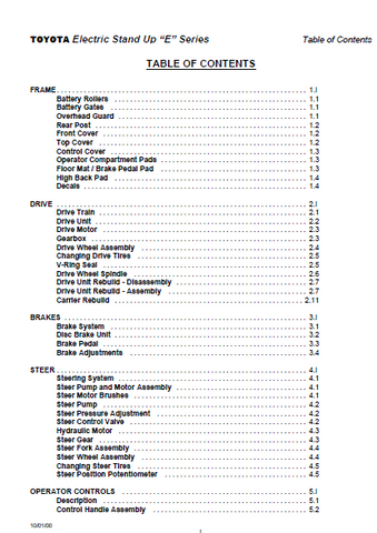 Toyota 6BNCUE15-18 Forklift Service Repair Manual - PDF File Download
