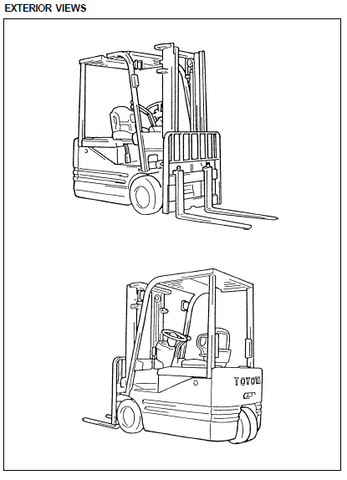 Toyota 5FBE10-20 Battery Forklift Service Repair Manual - PDF File Download
