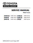 Toyota 8HBW30 8HBE30-40 8HBC30-40 8TB50 Forklift Service Repair Manual - PDF File Download