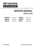 Toyota 8HBW30, 8HBE30-40, 8HBC30-40, 8TB50 Forklift Service Repair Manual - PDF File Download