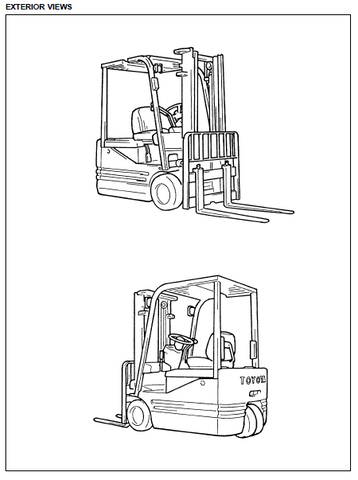 Toyota 5FBE10-18 Battery Forklift Service Repair Manual - PDF File Download