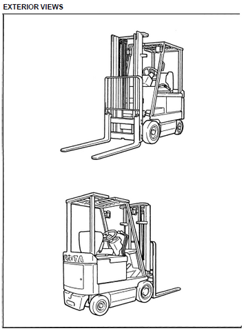 Toyota 5FBCU15-30 Battery Forklift Service Repair Manual CU305 - PDF File Download