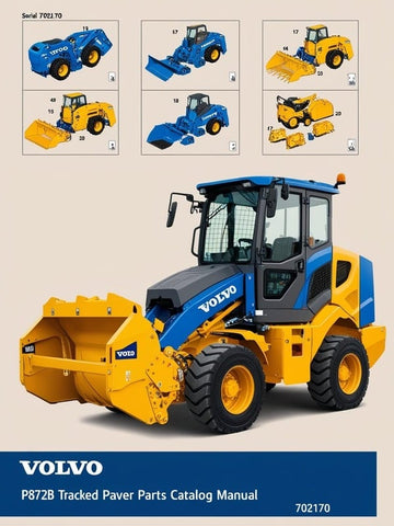 VOLVO P8720B TRACKED PAVER PARTS CATALOG MANUAL SN 702170 - PDF FILE