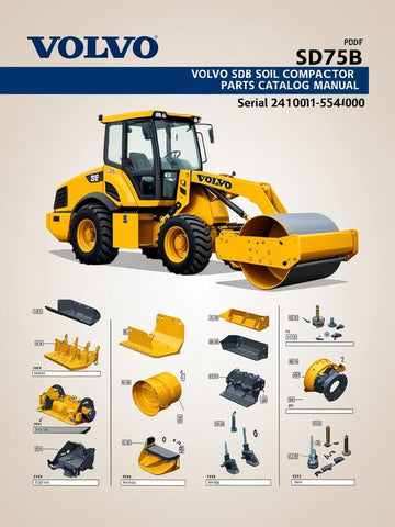 VOLVO SD75B SOIL COMPACTOR PARTS CATALOG MANUAL SN 241001-554000 - PDF FILE