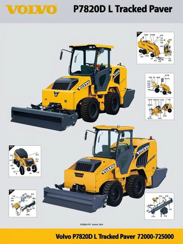 VOLVO P7820D L TRACKED PAVER PARTS CATALOG MANUAL SN 720000-725000 - PDF FILE