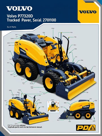 VOLVO P7320D TRACKED PAVER PARTS CATALOG MANUAL SN 270100 - PDF FILE