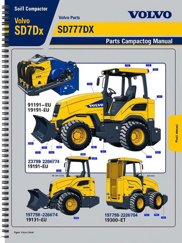 VOLVO SD77DX SOIL COMPACTOR PARTS CATALOG MANUAL SN 195191-EU, 197398-226704 - PDF FILE