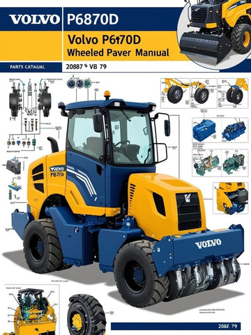 VOLVO P6870D WHEELED PAVER PARTS CATALOG MANUAL SN 2087 VB 79 ETC - PDF FILE