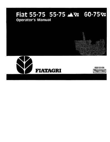 55-75, 55-75C, 60-75C - New Holland Operator's Manual 06910156 Download PDF - Manual labs