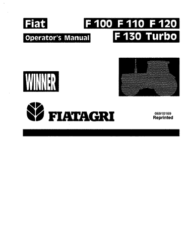 F100, F110, F120, F130 - New Holland Operator's Manual 06910169 Download PDF - Manual labs