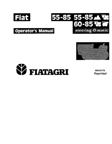 6036425900 Fiat 55-85, 60-85 Crawler Tractors - New Holland Operator's Manual 06910176 Download PDF - Manual labs