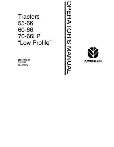 6036408300 Fiat 55-66 60-66 70-66lp l - New Holland Operator's Manual 06910279 Download PDF - Manual labs