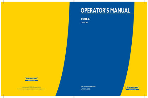 100LC - New Holland Loader Operator's Manual 51410108 Download PDF - Manual labs