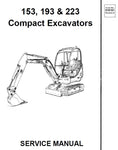 153, 193 & 223 - Gehl Compact Excavators Service Repair Manual PDF Download - Manual labs