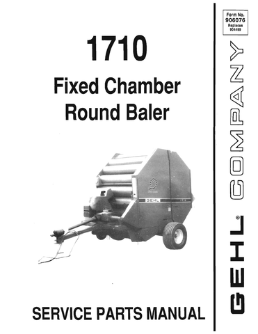 1710 - Gehl Fixed Chamber Round Baler Parts Manual - Manual labs