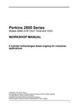 2800 Series - Perkins Models 2806C-E18 TAG1 , TAG2 and TAG3 Diesel Engine Service Repair Manual - Manual labs
