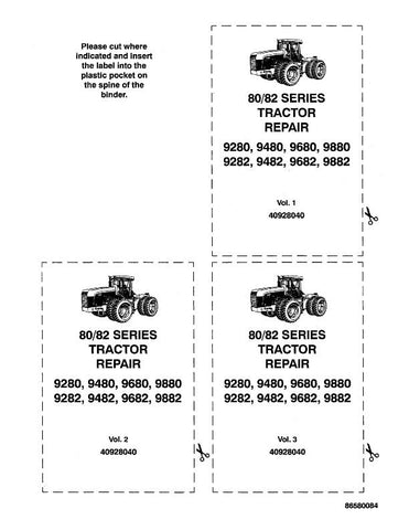 New Holland 9280, 9282, 9480, 9482, 9680, 9682, 9880, 9882 Tractor Service Repair Manual 40928040 - Manual labs