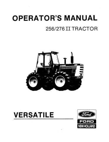 256, 276 II Tractor Versatile - New Holland Operator's Manual 42025620 Download PDF - Manual labs