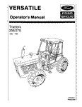 256, 276 Versatile Bidirectional Tractor V97520 - New Holland Operator's Manual 42025621 Download PDF - Manual labs