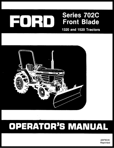 1320, 1520, 702C - New Holland Operator's Manual 42070218 Download PDF - Manual labs